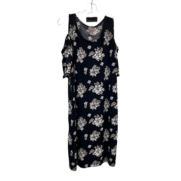 Chico's Dresses & Skirts - Chico's Women's Cold Shoulder Short Sleeve Floral Shift Dress Size Large